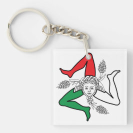 Siciliaanse Trinacria Medusa Ontwerp Sleutelhanger