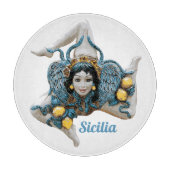 Siciliaanse Trinacria Medusa -Symbool van Sicilië Snijplank (Voorkant)