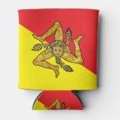 Siciliaanse Trinacria op Siciliaanse vlag Blikjeskoeler (Voorkant)