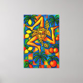 Siciliaanse Trinacria Pablo stijl Canvas Afdruk (Voorkant)