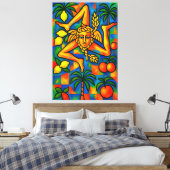 Siciliaanse Trinacria Pablo stijl Canvas Afdruk (Insitu (Slaapkamer))