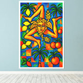 Siciliaanse Trinacria Pablo stijl Canvas Afdruk (Insitu (Houten vloer))