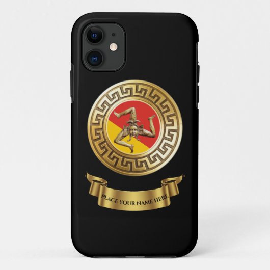 Siciliaanse Trinacria Persoonlijk Case-Mate iPhone Case (Achterkant)
