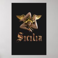 Siciliaanse Trinacria Poster