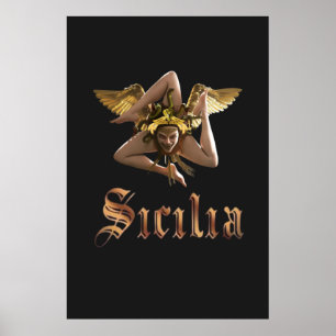 Siciliaanse Trinacria Poster