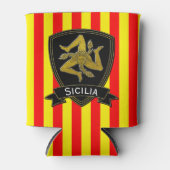 Siciliaanse Trinacria Streep Blikjeskoeler (Voorkant)