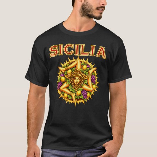 Siciliaanse Trinacria  T-shirt (Voorkant)