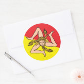 Siciliaanse Triskelion ronde auto Stickers - Sicil (Envelop)