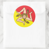 Siciliaanse Triskelion ronde auto Stickers - Sicil (Tas)