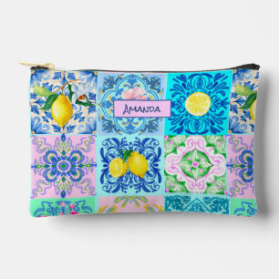 Siciliaanse turquoise citrus Mediterrane azulejo Etui