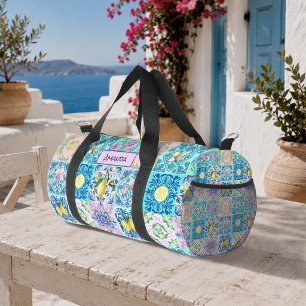 Siciliaanse turquoise citrus Mediterrane azulejo Plunjezak