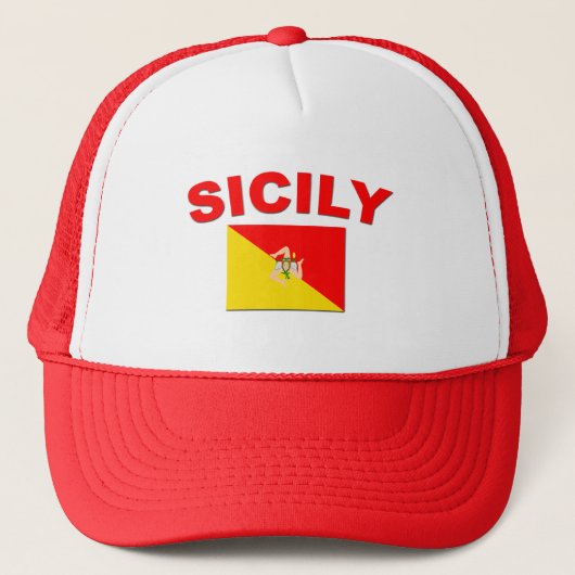 Siciliaanse vlag 1 trucker pet (Voorkant)