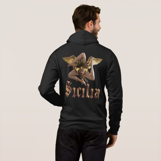 Siciliaanse vlag, Bling, Blazer, speciaal aangepas Hoodie (Achterkant volledig)