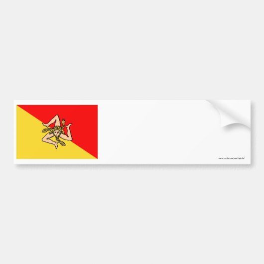 Siciliaanse vlag bumpersticker (Voorkant)