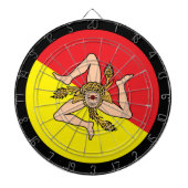 Siciliaanse vlag Dartboard & Sicilië/spelraad Dartbord (Voorkant)