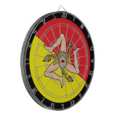 Siciliaanse vlag Dartboard & Sicilië/spelraad Dartbord (Voorkant Links)