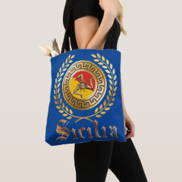 Siciliaanse vlag en Emblem Gift Canvas tas