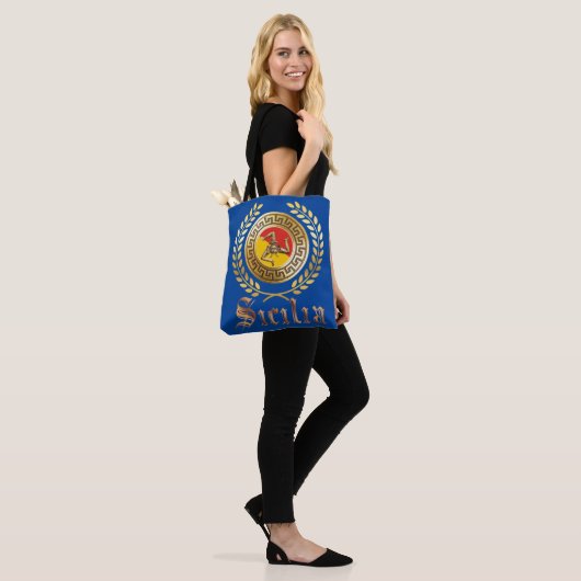 Siciliaanse vlag en Emblem Gift Canvas tas (Op model)