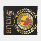Siciliaanse vlag en kruisbeeld fleece deken (Voorkant (Horizontaal))