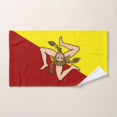Siciliaanse vlag (Italiaanse regio) Handdoek (Handdoek)