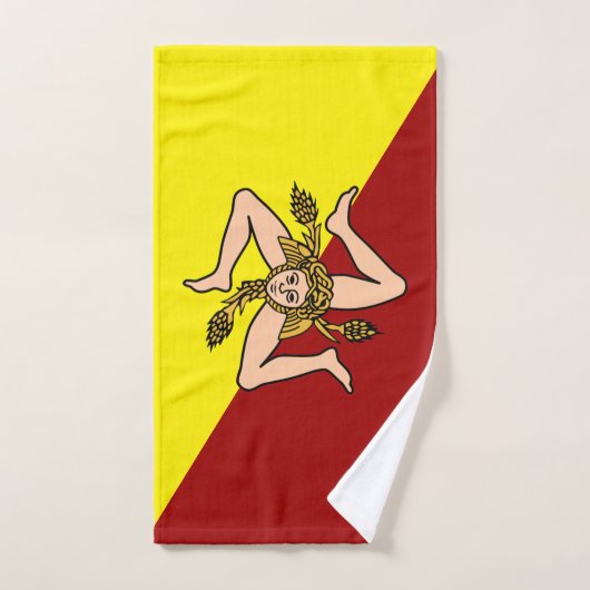 Siciliaanse vlag (Italiaanse regio) Handdoek (Handdoek)