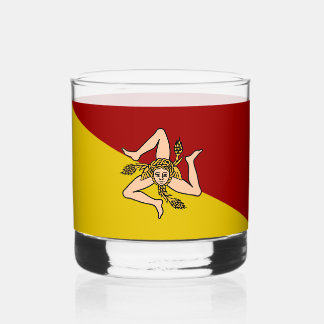 Siciliaanse vlag (Italiaanse regio) Whisky Glas