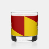 Siciliaanse vlag (Italiaanse regio) Whisky Glas (Rechts)