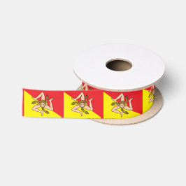 Siciliaanse vlag lint, mode / sport, Sicilië Satijnen Lint