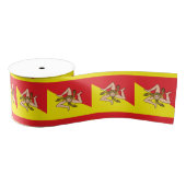 Siciliaanse vlag lint, Sicilië patriotten / sport Grosgrain Lint (Spoel)