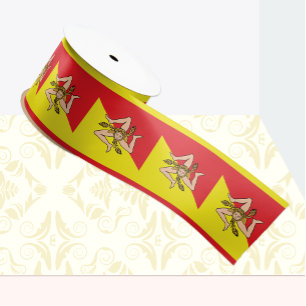 Siciliaanse vlag lint, Sicilië patriotten / sport Grosgrain Lint