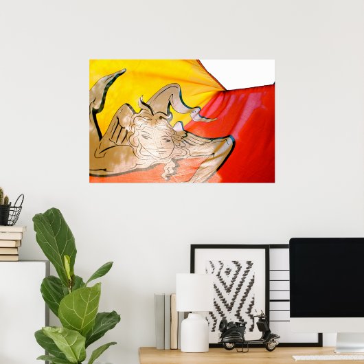 Siciliaanse vlag poster (Thuiskantoor)