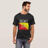 Siciliaanse Vlag Pride T-shirt (Voorkant volledig)