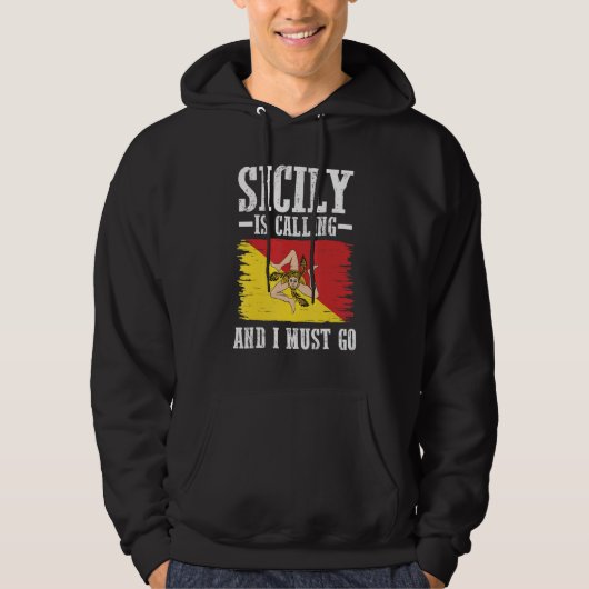 Siciliaanse vlag Sicilië Hoodie (Voorkant)
