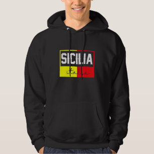 Siciliaanse vlag Sicilië Palermo Italië 24 Hoodie