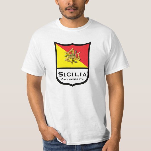 Siciliaanse vlag Trinacria Gold personaliseren T-shirt (Voorkant)
