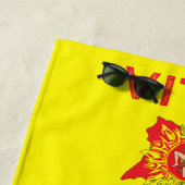 Siciliaanse vlag Trinacria Strandlaken (In situ)