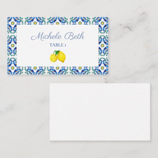 Siciliaanse Vrijgezellenfeest Notitiekaartje (Voorkant / Achterkant)