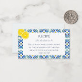 Siciliaanse Vrijgezellenfeest Recipcard Notitiekaartje (Voorkant / Achterkant in situ)