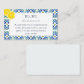 Siciliaanse Vrijgezellenfeest Recipcard Notitiekaartje (Voorkant / Achterkant)