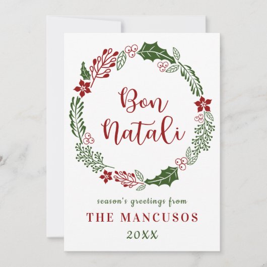 Siciliaanse vrolijke kerstdagen, op maat gemaakt feestdagenkaart (Voorkant)