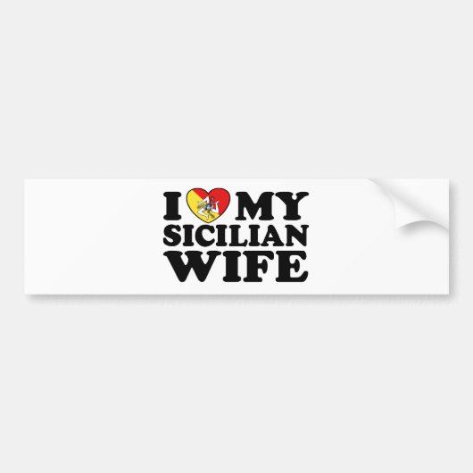 Siciliaanse vrouw bumpersticker (Voorkant)