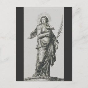 Siciliaanse vulkanische genade kunst van de heilig briefkaart