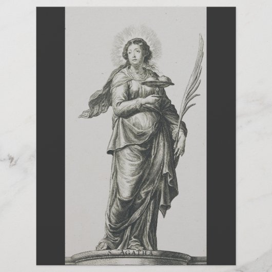 Siciliaanse vulkanische genade kunst van de heilig flyer (Voorkant)