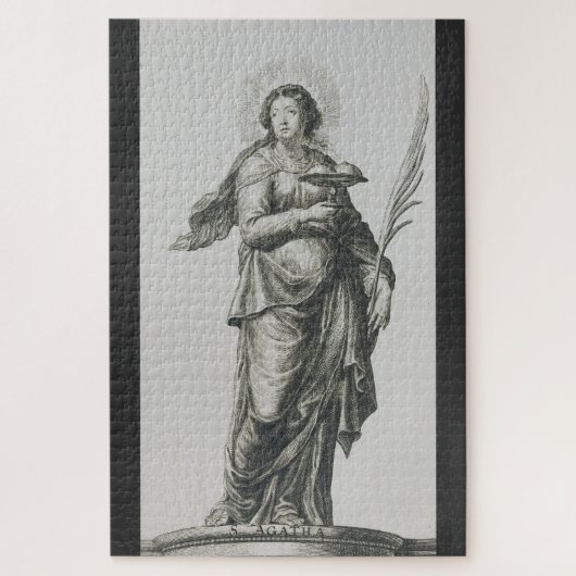 Siciliaanse vulkanische genade kunst van de heilig legpuzzel (Verticaal)