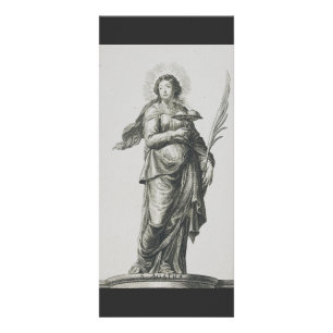 Siciliaanse vulkanische genade kunst van de heilig reclamekaart