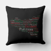 Siciliaanse Word Art Map Kussen (Achterkant)