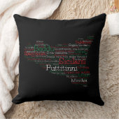Siciliaanse Word Art Map Kussen (Deken)