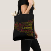 Siciliaanse Word Art Map Tote Bag (Dichtbij)