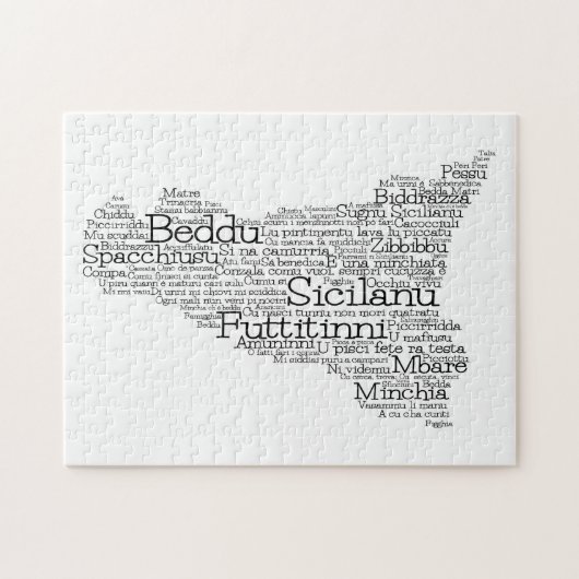 Siciliaanse Word-kaart Legpuzzel (Horizontaal)