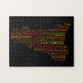 Siciliaanse Word-kaart Legpuzzel (Horizontaal)